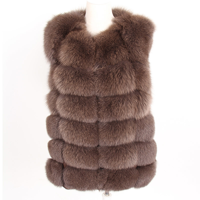 

2021 New 68 Centimeters Coat Women Winter Fur Wear Coats Silm Real Natural Jacket VI5S, Long 68cm-9