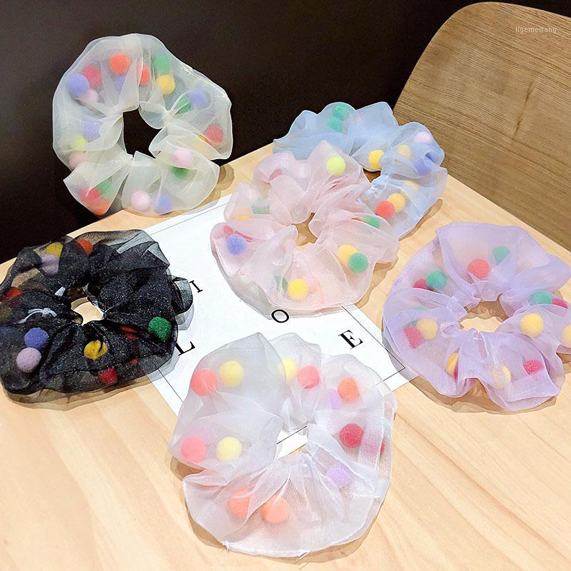 

Girls Cute Colorful Chiffon Big Scrunchie Ponytail Holder Sweet Headband Elastic Hair Rubber Band Kids Fashion Hair Accessories1, White