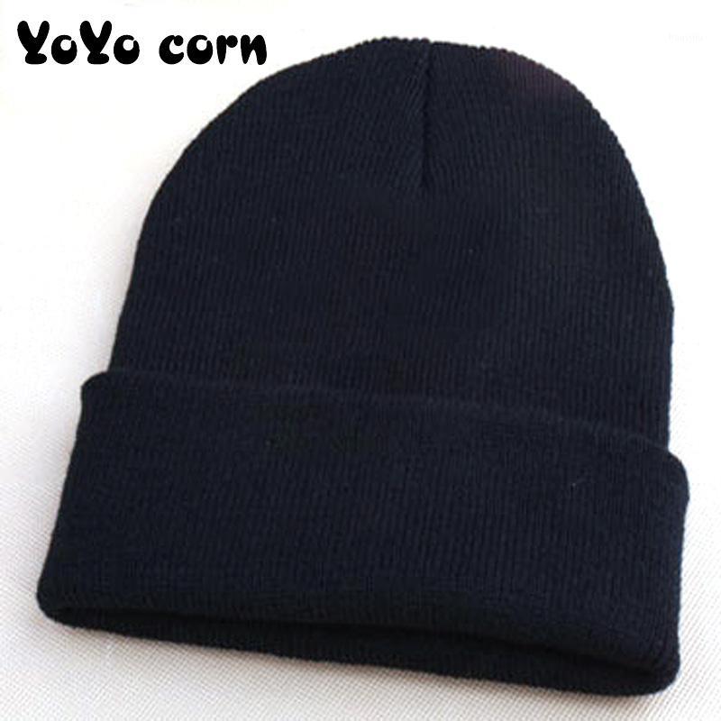 

YOYOCORN Unisex version of autumn and winter classic men and women fluorescent color wool hat knit hat hip-hop plus cashmere cap1