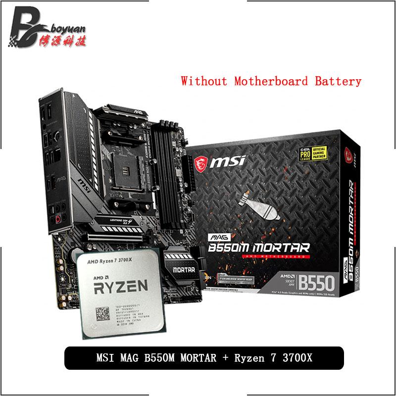 

AMD Ryzen 7 3700X R7 3700X CPU + MSI MAG B550M MORTAR Motherboard Suit Socket AM4 All new but without cooler