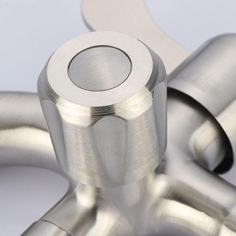 

304 Stainless Steel Wall-mounted Faucet Easy Operation Water Tap for Home Hotel Bathroom Use