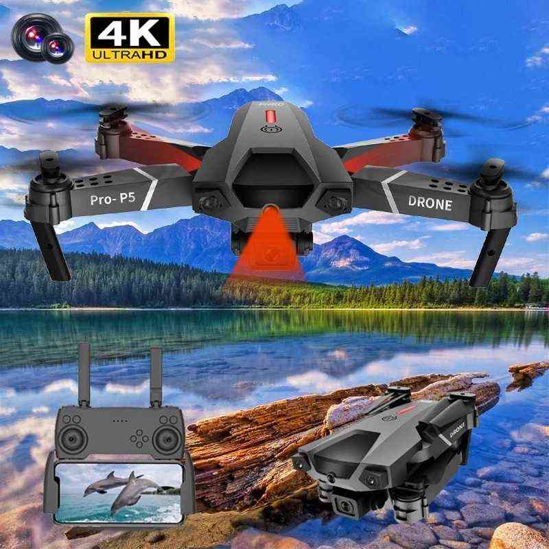 

P5 drone 4K dual camera professional aerial pography infrared obstacle avoidance quadcopter RC helicopter toy 220113, No camera
