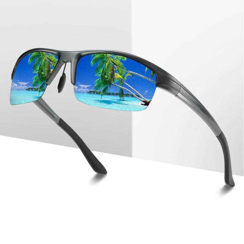 

Men's aluminum-magnesium half-frame anti-ultraviolet driving polarized sunglasses 6536