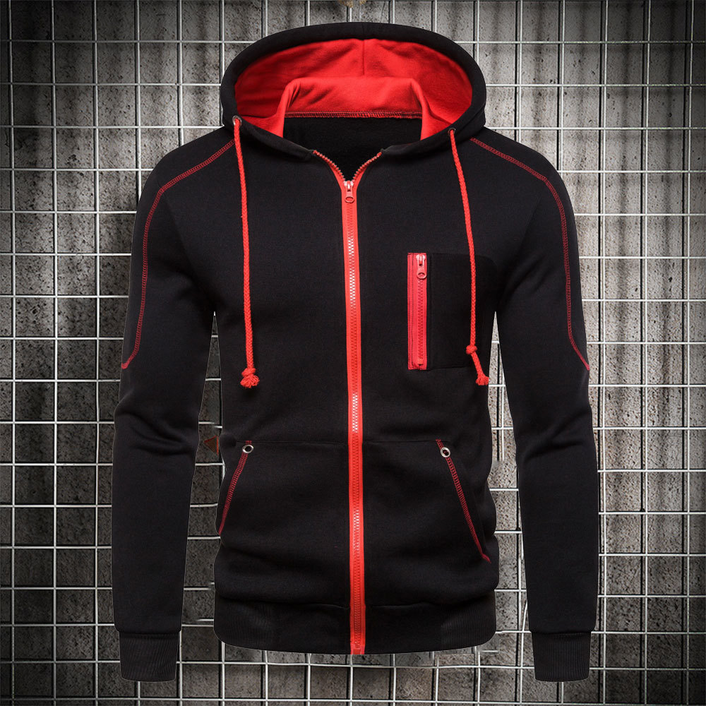 

Men zipper up sweatpants with autumn fashion watch casual hoodie man wear fine-fitting sports outfits plus size 3xl, Grey light