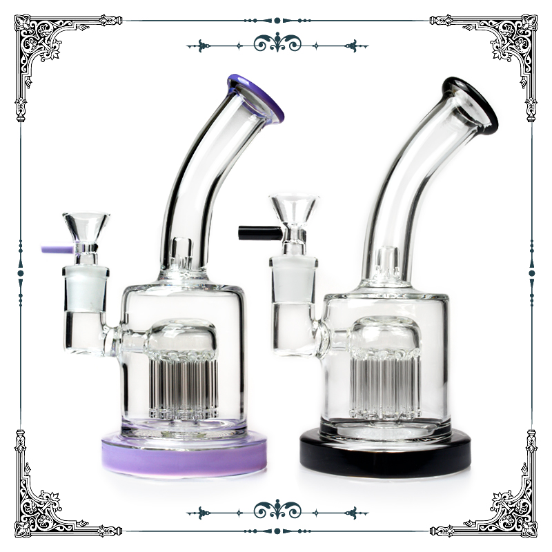 

glass Oil Rigs Recycler Bubbler Mini Dab Rigs 10 arms perc Percolator Waterpipe With 14mm Joint Hookahs Beaker Bong