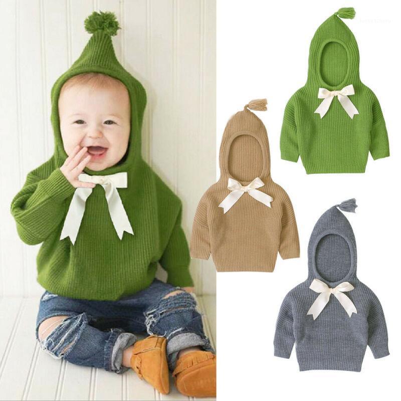 

6M-3T Infant Newborn Baby Girs Boys Warm Coat Knitted Hooded Tops Long Sleeve Winter Spring Costumes Christmas Clothes1, Brown