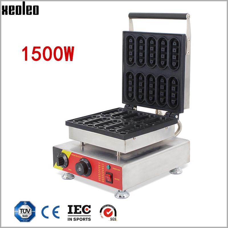 

XEOLEO Bar face waffle maker machine Mini Cake baking machine Electric Breakfast maker Waffle baking Non-stick pan 1500W