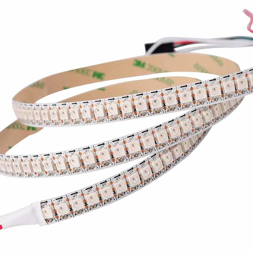 

2021 New Ws2812 Ws2812b 1m/2m Dc5v 144leds/m Full Pixel Strip Built-in 2812 Chip 5050 Dream Color Rgb Led Diode Ribbon 9cfq