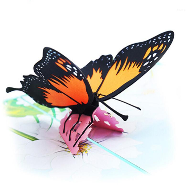 

Butterfly Greeting Cards Handmade Birthday Wedding Invitation Birthday Party Decorations Kids 3D Popup Card 2020 New1