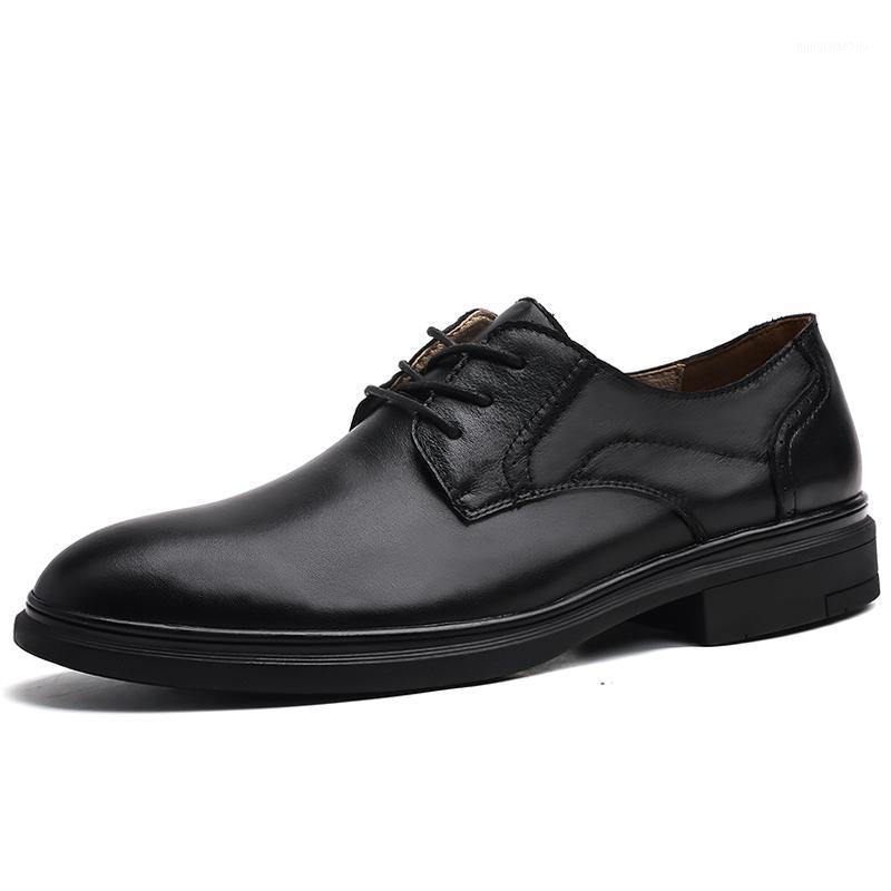 

Plus size 37-46 formal shoes men Business shoes mens Dress Genuine leather men oxford for leather1, Black lace-up