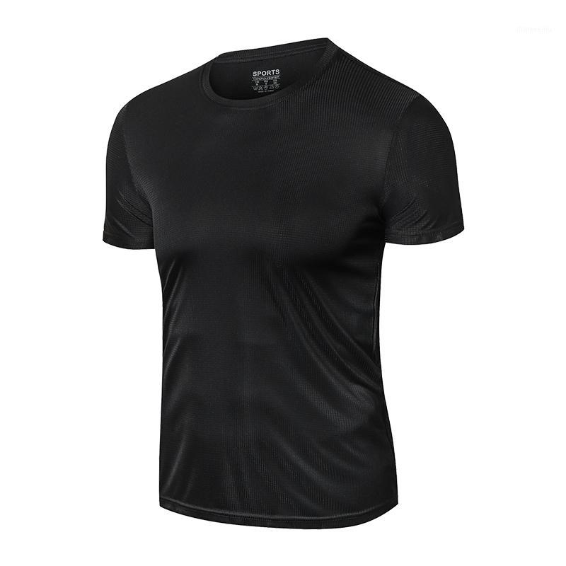 

New Running T Shirt Men Short Sleeve High Elasticity Quick Dry Breathable Gym Fitness Training Sports Shirts Male Clothing1, Style 1