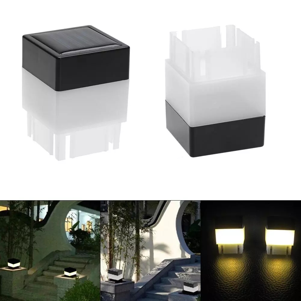 

Solar Powered Fence Lights Outdoor Waterproof LED Post Cap Lamp Street Light Garden Yard Pool Square Decor Night Lamps
