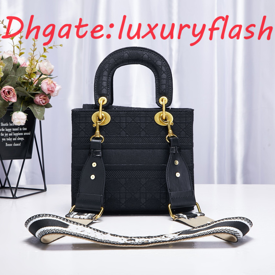 

Handbag fashion bags lady Cloth bag and embroidery bag with letters Diana handbags genuine leather shoulder bags female check crossbody bags, Red