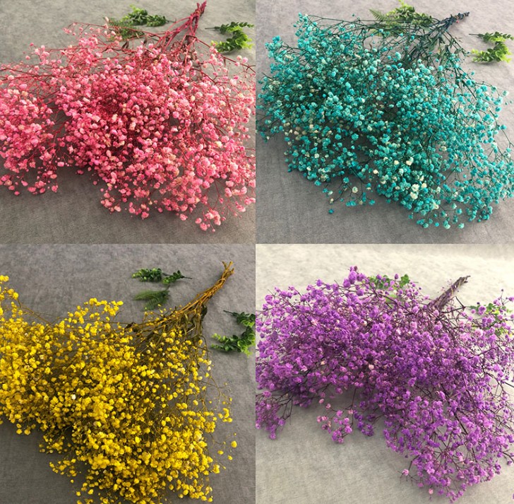 

80cm artificial babysbreath Valentine's Day gift wedding decoration holding flowers dry flowers home decoration flowers 8 colors, As pic