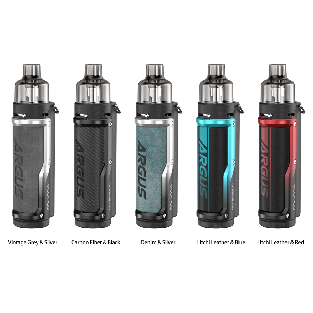 

VOOPOO Argus Pro 80W Pod Kit e cigarettes Built-in 3000mAh Battery and 4.5ml PNP Tank with PnP-VM1 VM6 Coil 100% Original, Vintage grey & silver