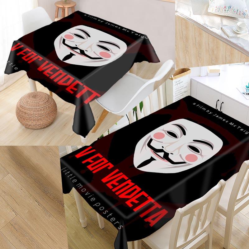 

Table Cloth V For Vendetta Custom Oxford Print Rectangular Waterproof Oilproof Cover Square Wedding Tablecloth
