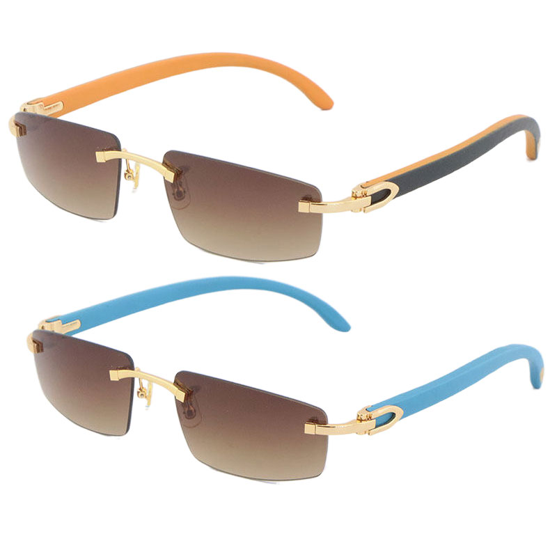 

Wholesale Man Woman Glasses Frames for Women Decor Wood Sunglasses Frame Rimless Men Driving 18K glasses high quality UV400 Lenses Cat Eye Eyewear Size:54-18-140MM