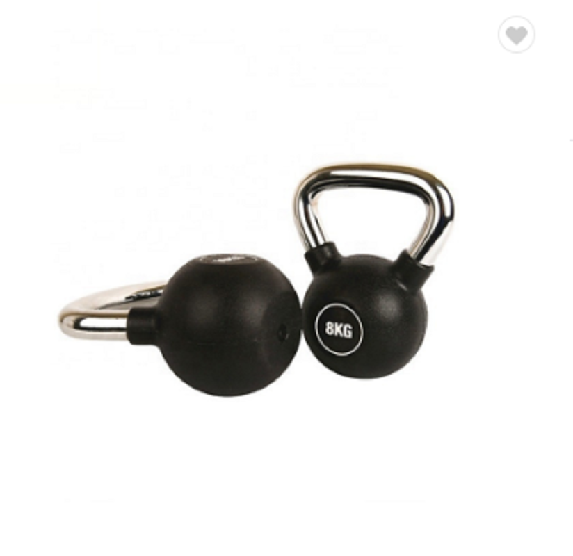 

Wholesale 20kg weight cast iron rubber kettle bell fitness gym equipment competition kettle bell for weight, Black
