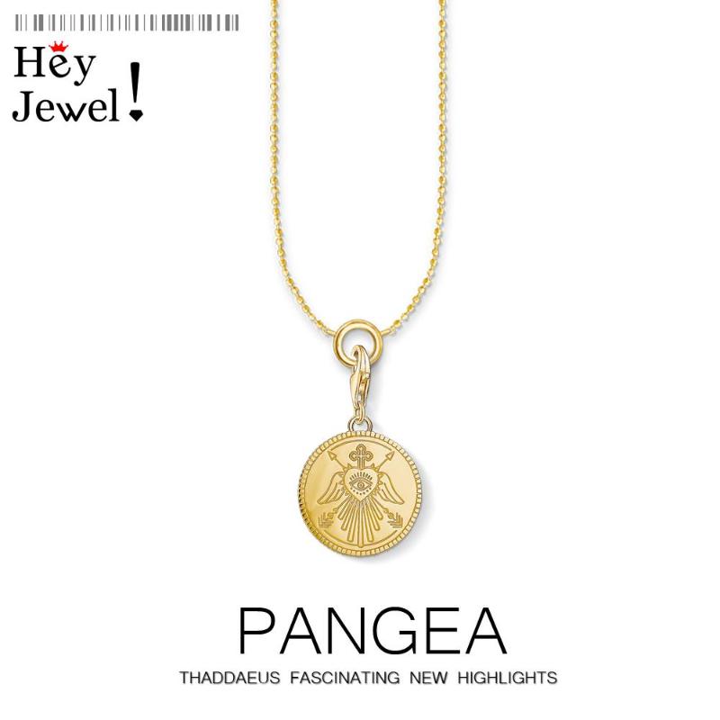 

Charm necklace Magical Symbols Coin,2020 Summer New Lucky Fashion Jewelry Europe 925 Sterling Silver Bijoux Gift For Women Men