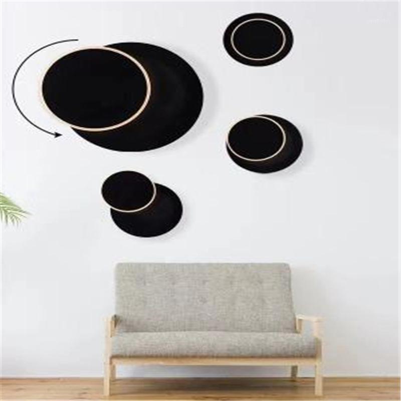 

Rotating Simple Modern Bedroom Creative Bedside LAMP LED Round Corridor Aisle Wall Lamp Free Shipping Wall Mounted LED Bulbs AC1