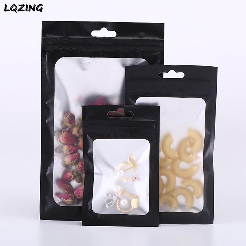 

50x Big Resealable Mylar Bags Clear Window Front Package Foil Bag Hang Hole Plastic Zipper Pouches for Electronics1