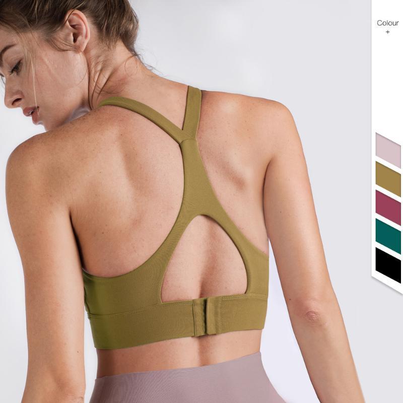 

2020 New Europe America High Strength -resistant Push-up Sports Underwear Running Fitness Quick-Dry Beauty Back Yoga Bra 301, Lake water green laguna
