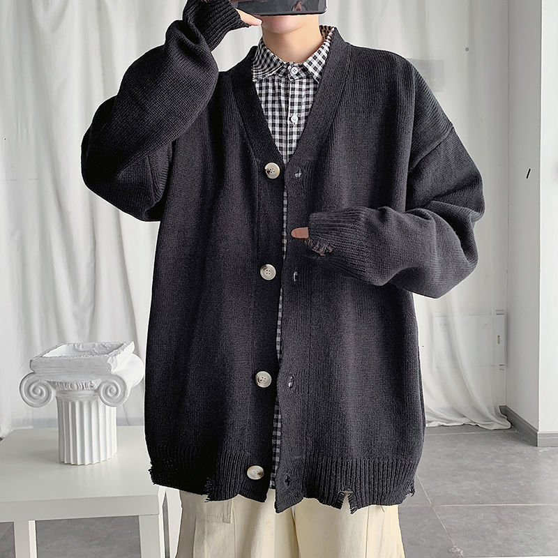 

2021 Men's Autumn New Fit Fine Sweater Male Clothing FYK8, Gray light