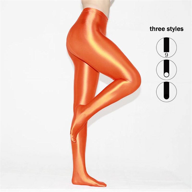 

XCKNY Plus Size 3XL Satin GLOSSY OPAQUE Pantyhose Shiny Wet look Tights Sexy Stockings Japanese Slim High Thights Women