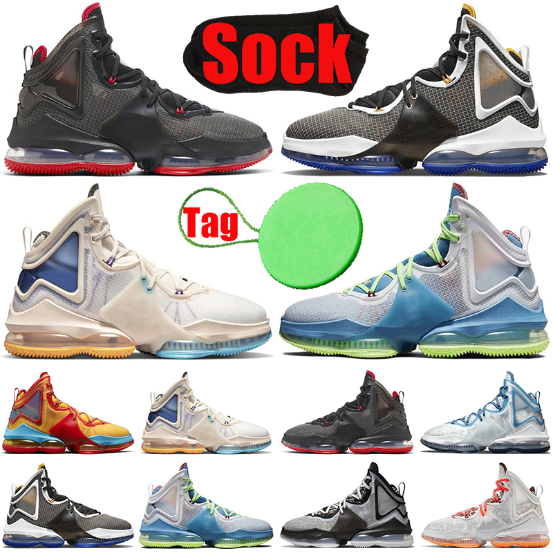 

With Sock Tag lebron 19 lebrons 19s mens basketball shoes Bred Dutch Blue Hardwood Classic Tropical Uniform Hook men trainers sports sneakers size 7-12 original, #3 hardwood classic