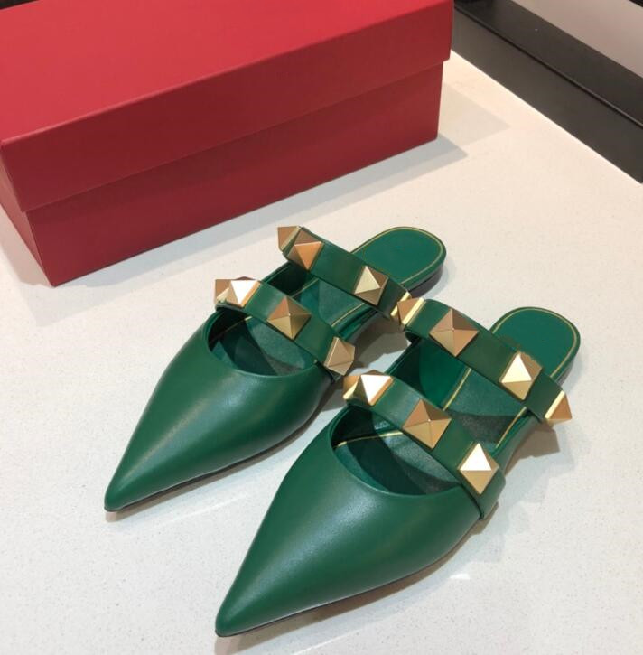 

Half slippers female 2020 autumn winter new fashion pointed toe chunky heel ins all-match mules, Black