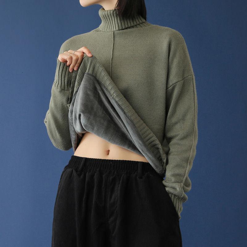 

Fashion Sweater Main Push Winter New Plush And Thick High Neck Men Clothes Pullover Free shipping, Jr18 green