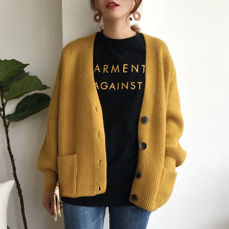 

2021 New Autumn Spring Woman's Single Breasted Loose Cardigans Low v Deep Long Sleeve with Solid, Casual Mesh Coat Pockets 27pn, Beige