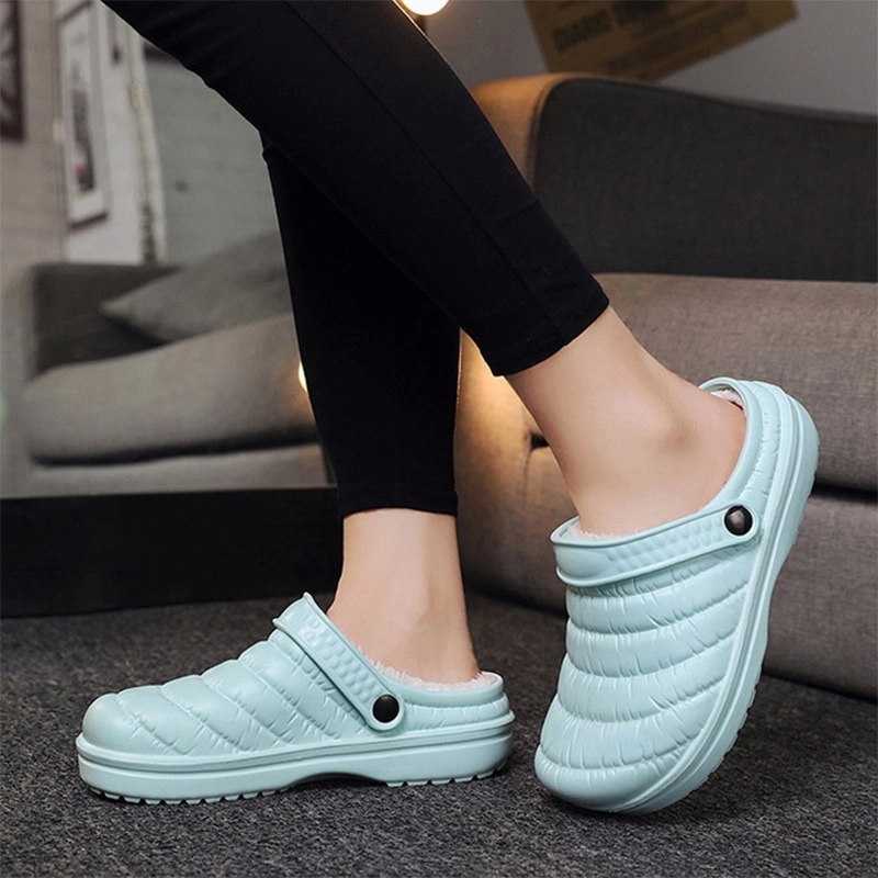 

Women Short Plush Winter Slippers Ladies Warm Flats Plarform Shoes Female Slip-on Waterproof Shoe Woman Non-slip Casual Fashion #eb8Z, Black