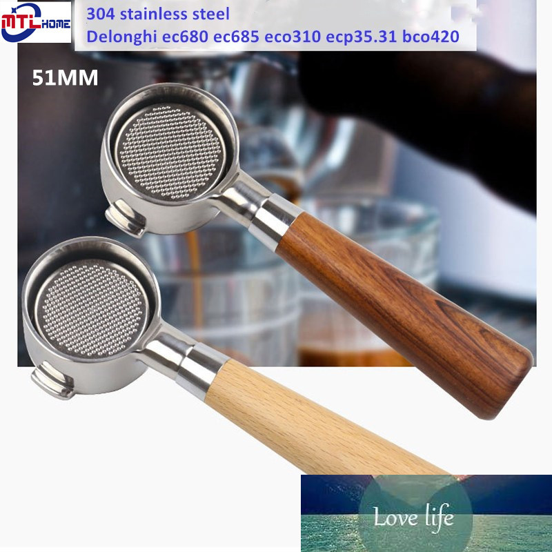 

Coffee Bottomless Filter For eco310 ecp35.31 EC680 51MM Replacement Filter Basket Coffee Accessories Cafe For barista