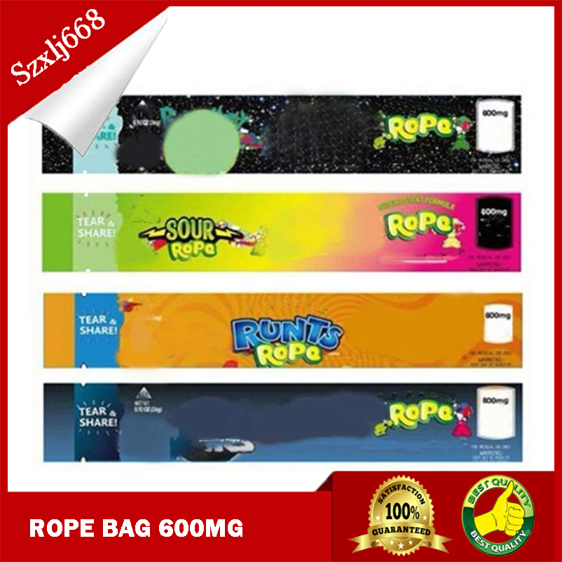 

NEW MEDICATED Nerds Rope Empty Packaging Bas Bag 600mg Nerdsrope Gummy Bags Three edge-sealing foil Food package DHL free