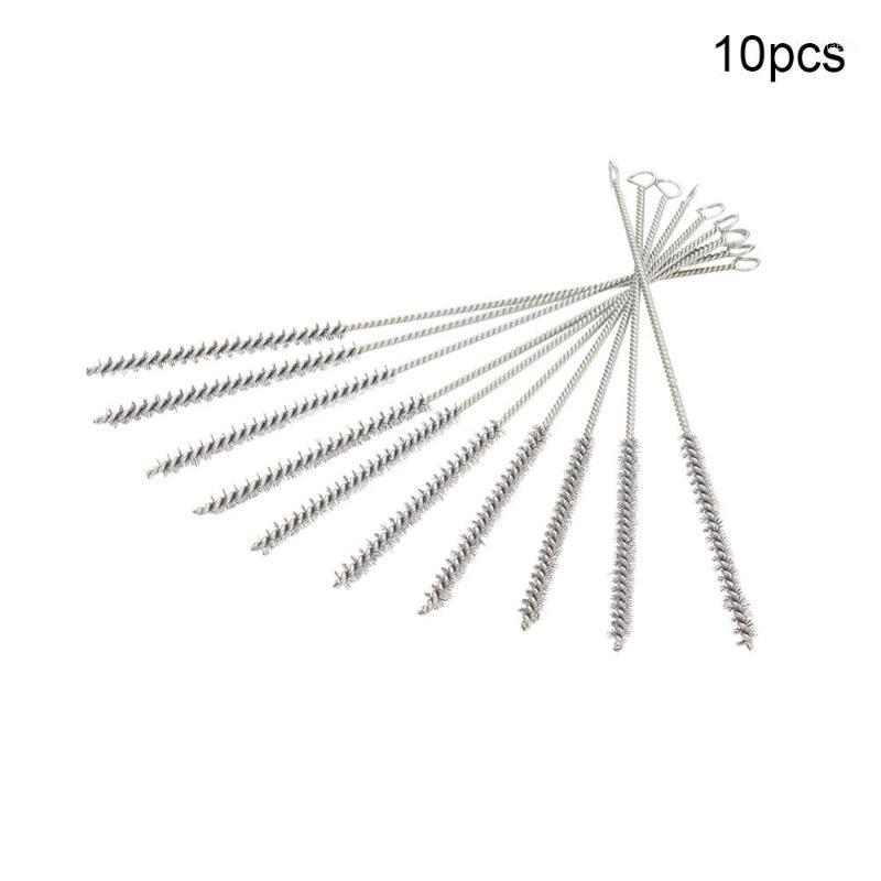 

New 2pcs/5pcs/10pcs 0.8cm Diameter Wire Tube Brush Metal Handle Steel Wire Cleaning Brush 30cm Total Length Hand Tool1