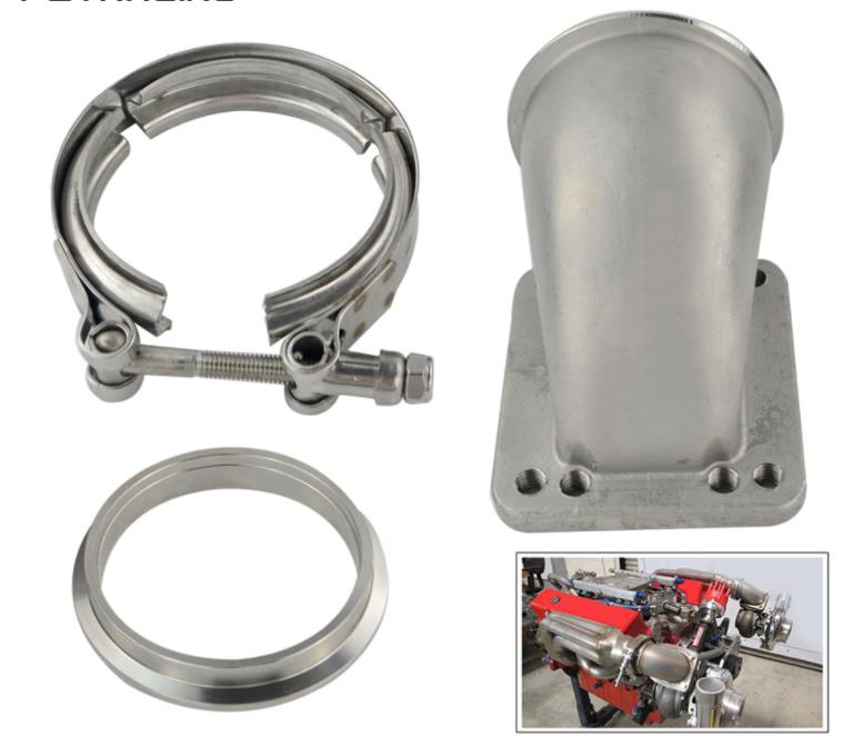 

Air Intakes 3.0 3.5 inch turbocharger sandblasted stainless steel 90 degree elbow joint flange set