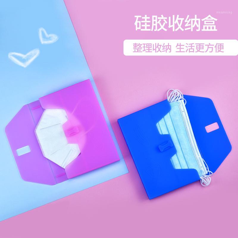 

Creative 10Colors Mask Storage Bag Outdoor Portable Storage Mask Clip Grade Silicone Box1