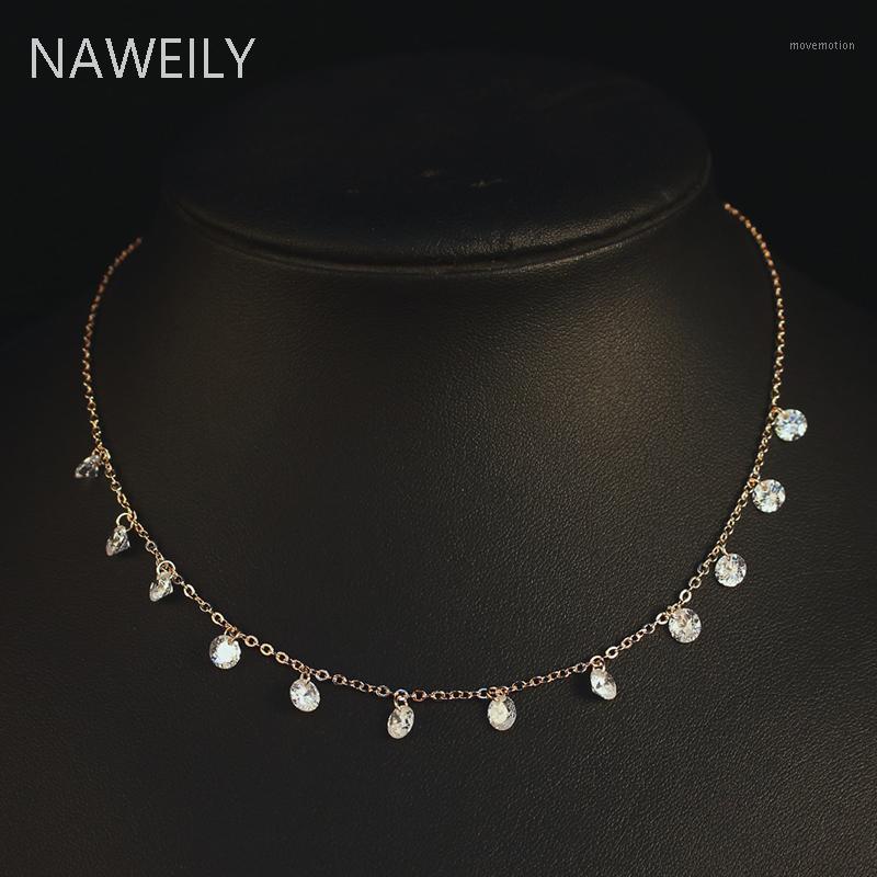 

Best Crystal Necklaces & Pendants For Women Super Shinning Chains Choker Beads Necklace Clavicle Statement Necklace Collar1