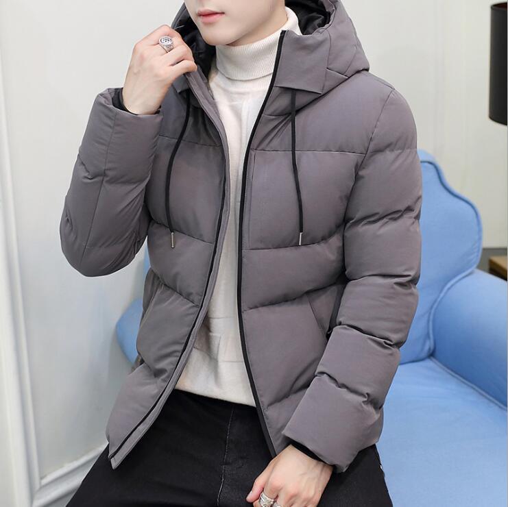 

2020 New Men Winter Jacket Coat Hooded Warm Windproof Parkas Mens Thick Parka Casual Student Slim Fit Outwear, Black