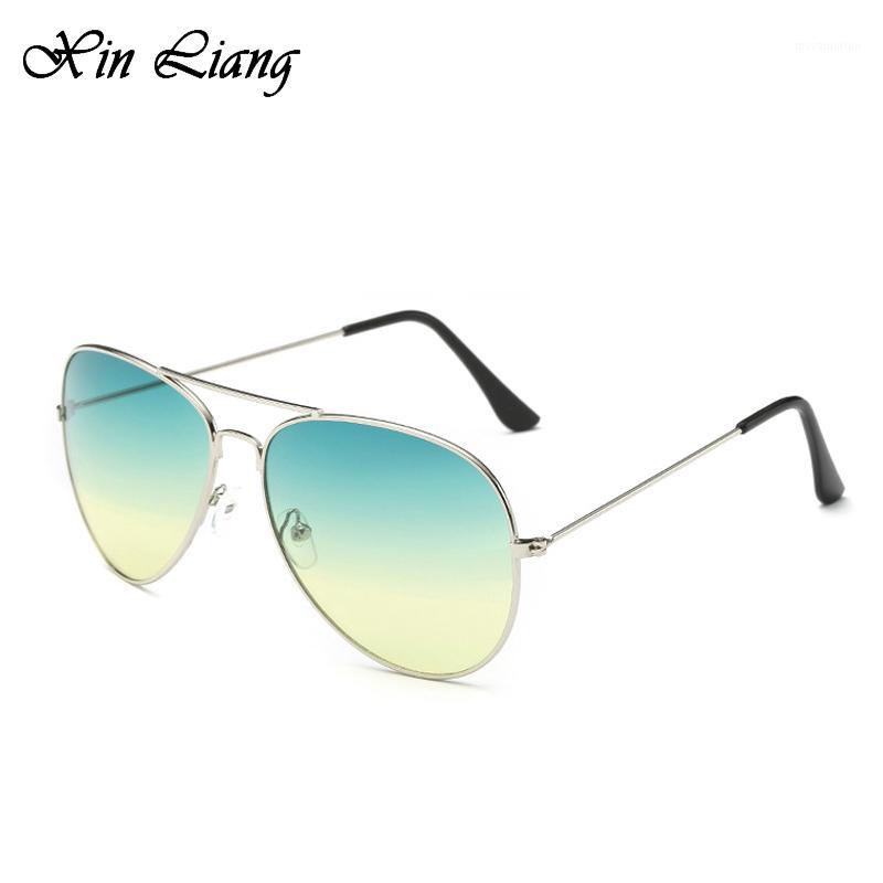 

2020 New Brand Design Vintage Pilot Sunglasses Women Men Retro Cutting Lens Gradient Sun Glasses for Female UV4001