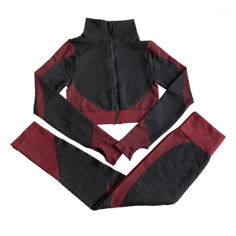 

Women' Seamless Yoga Set Long-sleeved T-shirt Yoga Wear Sports Fitness Bra Elastic Running Leggings Training Pants A006TP1, Black blue pants