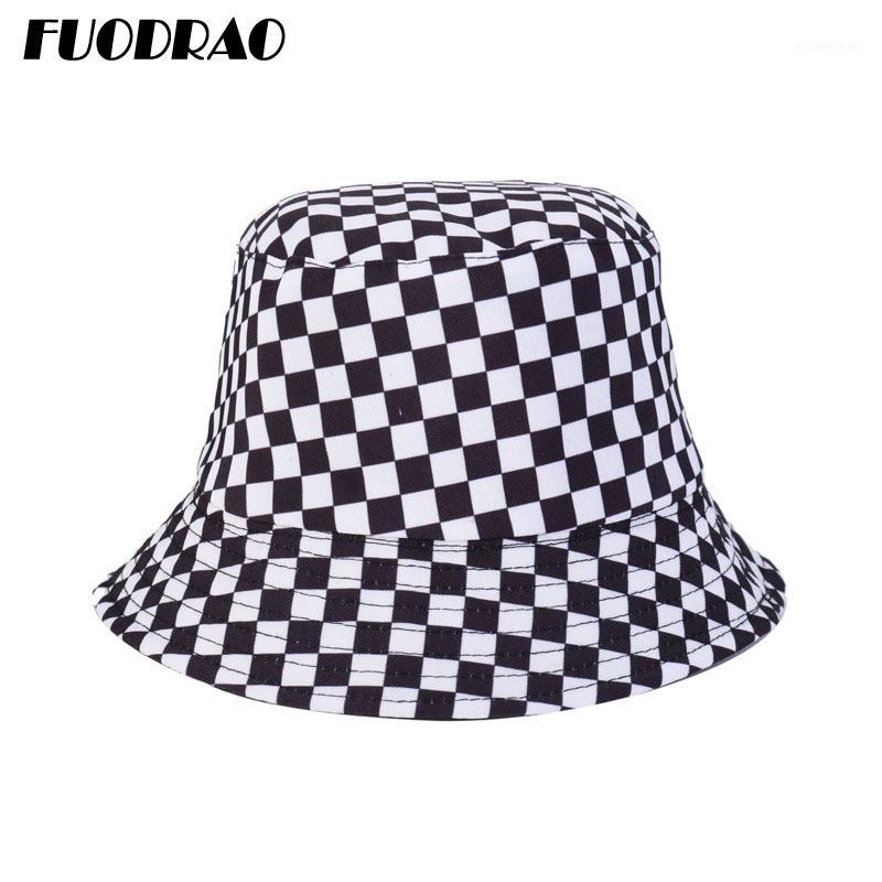 

FUODRAO New Original Print Women Bucket Hat Reversible Fisherman Hat Men Hip Hop Cap Outdoor Travel Panama M391, M40