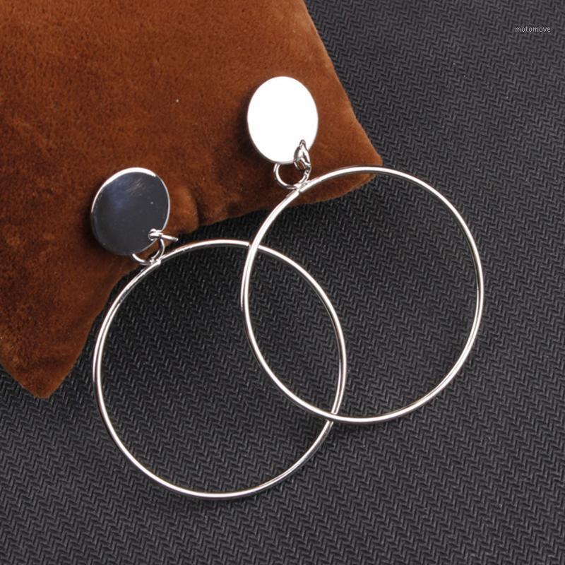 

Jewelry Simple Style Geometric Pendant Fabala Big Round Circle Earrings1