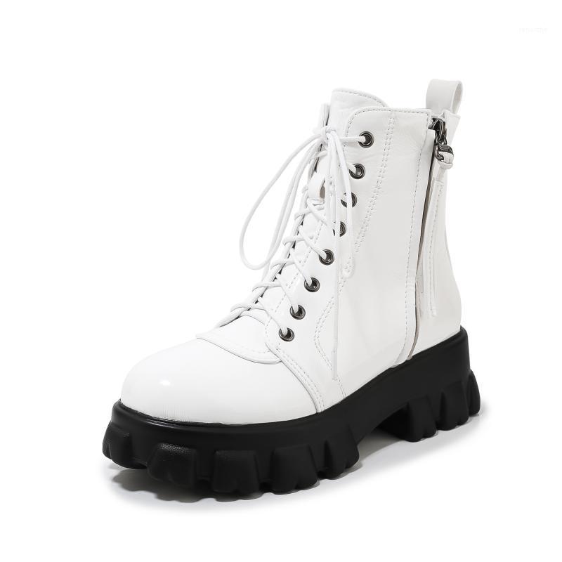 

Women's Rubber Boots Boots-Women Shoes Round Toe Luxury Designer Platform Rain Med 2020 Mid Calf Ladies Rock Low1