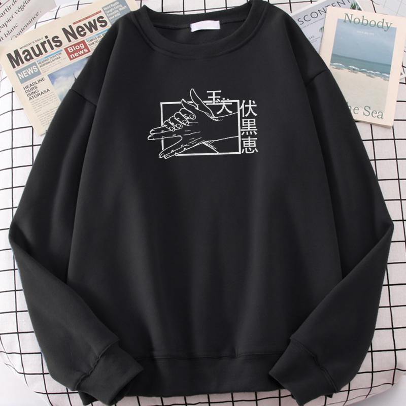 

Men's Hoodies & Sweatshirts Casual Tops Fushiguro Megumi Anime Jujutsu Kaisen Print Men Hoodie Warm Brand Plus Size Crewneck Sweatshirt, Black
