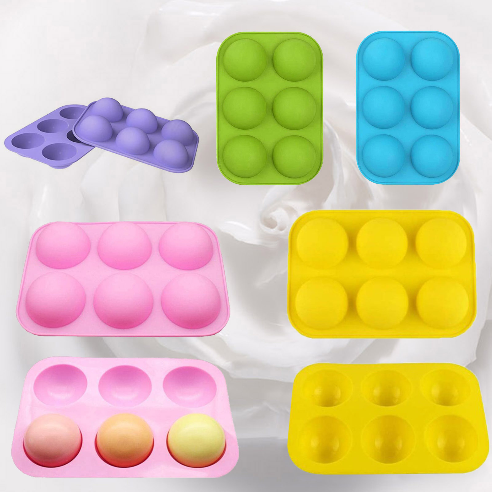 

Chocolate Molds Silicone for Baking Semi Sphere Silicone Molds Baking Mold for Making Kitchen Hot Chocolate Bomb Cake Jelly Dome Mousse