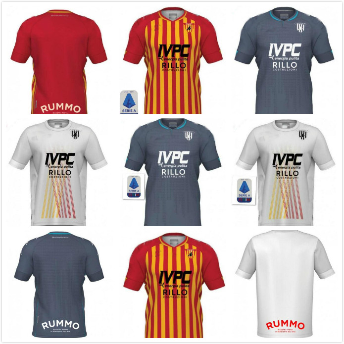 

2020 New Benevento Calcio Soccer Jerseys Lapadula Glik Caprari Ionita I.FALQUE VIOLA Custom 20 21 Home Away Third Football Shirt Uniform, Black;yellow