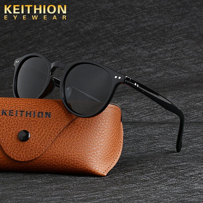 

KEITHION DESIGN Unisex Ultralight TR90 Polarized Sunglasses Men Women Driving Round Shades Vintage Sun Glasses Gafas De Sol