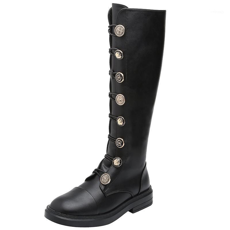 

Free Shipping Women's Low Heel Round Toe Mid Calf Side Zipper Outdoor Riding Boots1, Black short